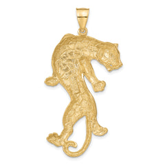 14K Gold Panther Pendant for Men Solid and Casted, Bold Design