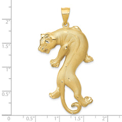 14K Gold Panther Pendant for Men Solid and Casted, Bold Design