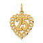 Heart Charm in 14K Yellow Gold - Sophia Jewelers