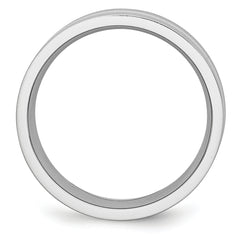 Cobalt Sterling Silver 8mm Satin Unisex Wedding Band Engravable Luxury