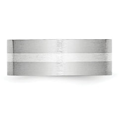 Cobalt Sterling Silver 8mm Satin Unisex Wedding Band Engravable Luxury