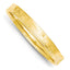 14K Gold Diamond-Cut Hinged Bangle Bracelet with Safety Bar