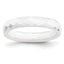 Ceramic White 4mm Faceted Polished Band