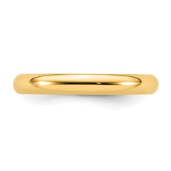 14k Yellow Gold 3mm Standard Weight Comfort Fit Wedding Band Size 4