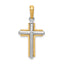 14k Two-tone Cross Pendant