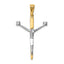 14K Two-tone Crucifix Charm