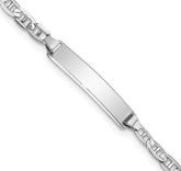 14k WG Anchor Link ID Bracelet