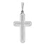 14k White Gold Cross Pendant