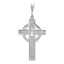 14k White Gold Celtic Cross Charm