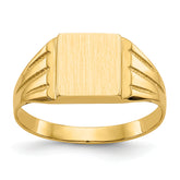 14k 9.0x8.0mm Open Back Signet Ring