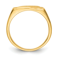 14k 5.5x5.5mm Open Back Signet Ring