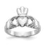 Men's Claddagh Ring in 14K White Gold, Size 8 - Sophia Jewelers