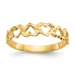 14k Heart Ring
