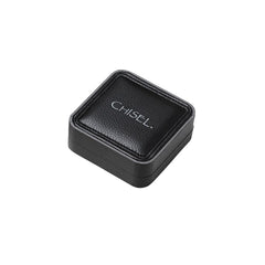 Sophia Jewelers Men's Stainless Steel Key Ring with Grey Carbon Fiber Inlay