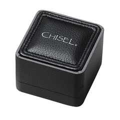 Stainless Steel Men's Tie Bar with Brushed Elegant Black Rubber Design