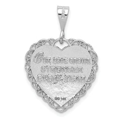 14K White Gold Reversible 50th Anniversary Charm with Polished Finish