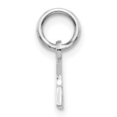 14K White Gold Grandma Charm with Rhodium Finish Sentimental and Elegant