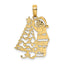 Christmas Tree & Santa Charm in 14K Yellow Gold, 25mm - Sophia Jewelers