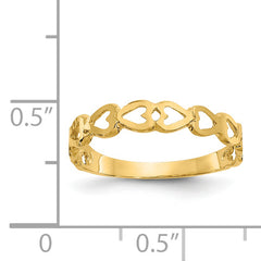 14k Heart Ring