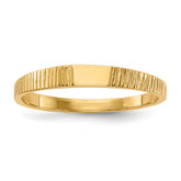 14k Polished & Ridged Baby Ring