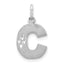14KW Satin Diamond-cut Letter C Initial Charm