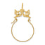 14k Polished Doves and Bow Charm Holder