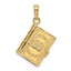 Ten Commandments Book Pendant in 14K Yellow Gold with Moveable Pages - Sophia Jewelers
