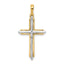 14k Two-tone Fancy Cross Pendant