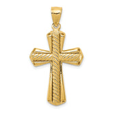 14k Twisted Cross Pendant