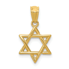 14k Polished Star of David Pendant
