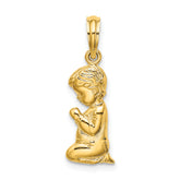 14k Praying Boy Charm
