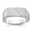 14k White Gold 7.5mm x 16.3mm Open Back Men's Signet Ring