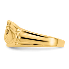 14k Polished Ladies Claddagh Ring