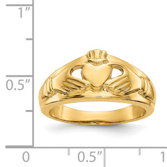 14k Polished Ladies Claddagh Ring
