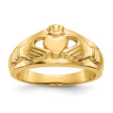 14k Polished Ladies Claddagh Ring