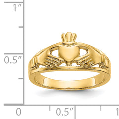 14k Polished Ladies Claddagh Ring