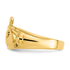 14k Polished Ladies Claddagh Ring