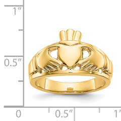 14k Polished Ladies Claddagh Ring