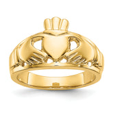 14k Polished Ladies Claddagh Ring