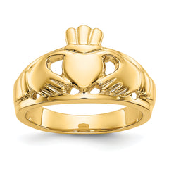 14k Polished Ladies Claddagh Ring