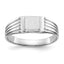 14k White Gold 5.25x5.0mm Childs Open Back Signet Ring