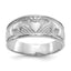 14k White Gold Ladies Claddagh Band