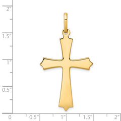 14K Yellow Gold Polished Cross Pendant Jewelry by Sophia Jewelers