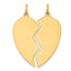 2-Piece Heart Charm Set in 14K Yellow Gold, 31mm Engravable - Sophia Jewelers