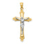 14k Two-tone Crucifix Pendant