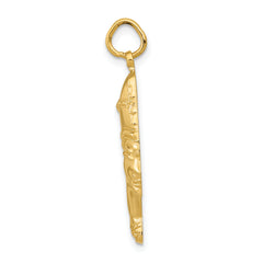 14K Gold Nefertiti Charm with Polished Finish Elegant Themed Design
