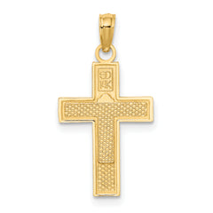 14K RN Caduceus Cross Charm