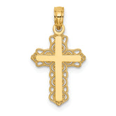 14k Budded Cross Charm
