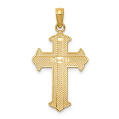 14K Gold Passion Cross Pendant with Solid Casted Design Elegant Finish