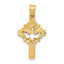 14k Dove Cross Charm